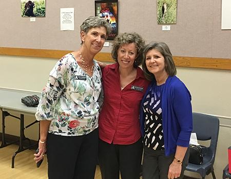 Nancy Ermoian, volunteer, with Sarver Heart Center staff, Jenn Bunger and Katie Maass