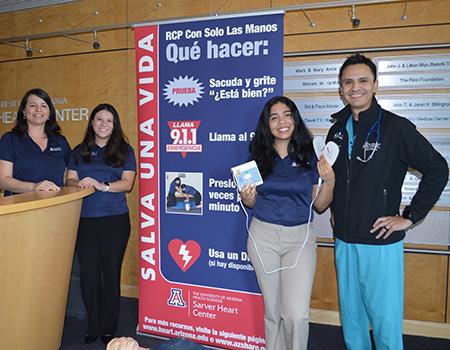 UA staff and student volunteers produced CPR training materials in Spanish.