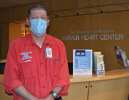 Art Padilla honored as the 2020 recipient of the University of Arizona Sarver Heart Center Brian Bateman Superb Service Award