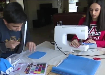 Sameer and Tanya Sandhu of the Tucson Mask Project