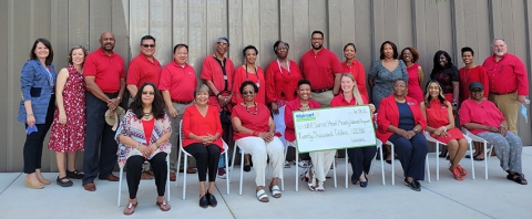 Sarver Heart Center Community Coalition for Heart Health Education receives check on Walmart National Day of Giving 